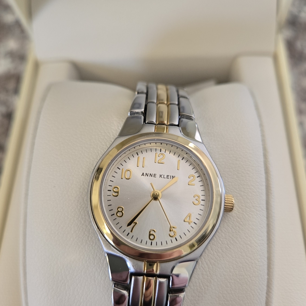 Anne Klein Two-Tone Silver and Gold Women's Bracelet Watch